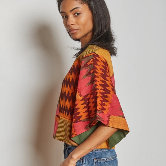 NWT Rujuta Sheth Mira Top in Mystic Ikat, XS/S - Picture 5 of 8